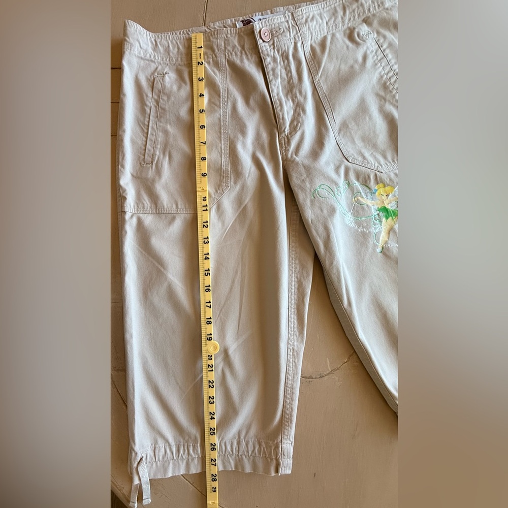 Disney Beige Capri Pants with Tinker Bell - Picture 5 of 7